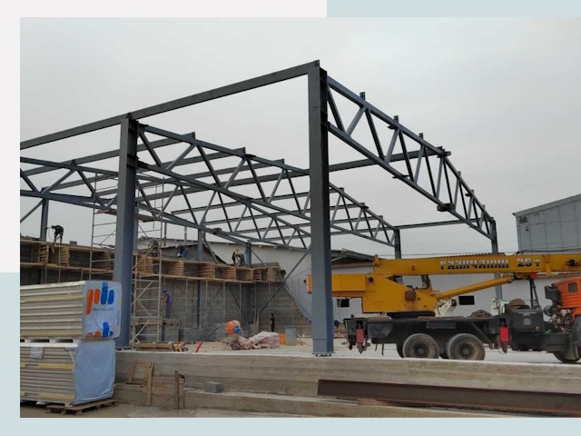 Строительство цехов в Кинели