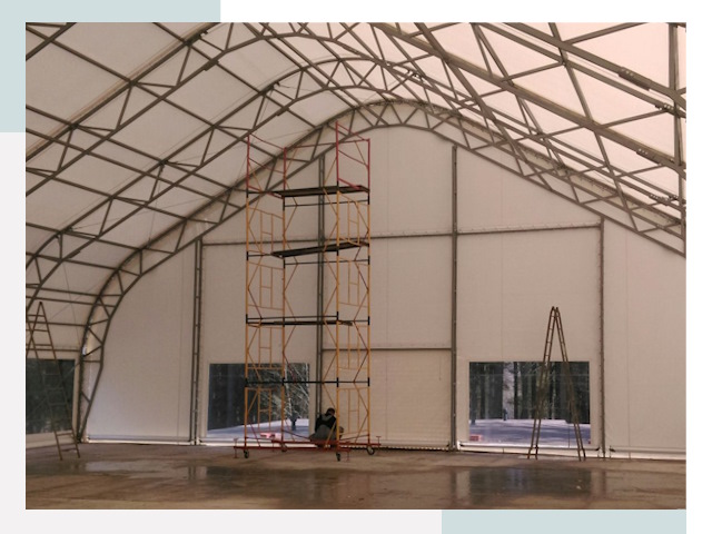 Шатровые ангары в Кинели