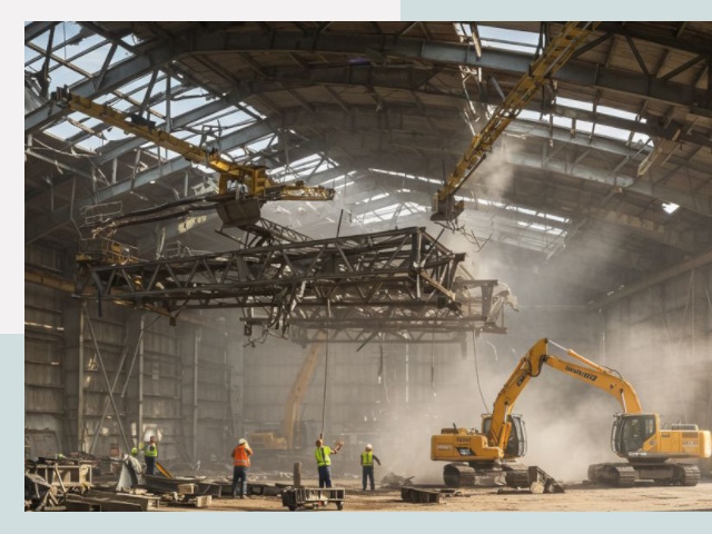 Демонтаж ангаров в Кинели от 611 руб. за м²