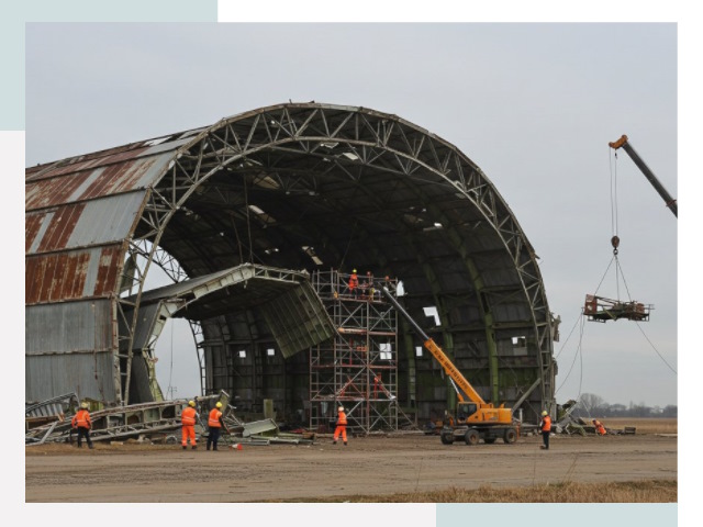 Демонтаж ангаров в Кинели