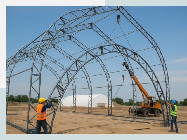 Монтаж ангаров в Кинели от 611 руб. - Надежно и быстро